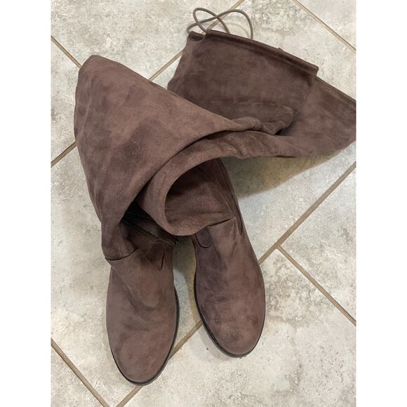 "Women's NINE WEST Brown/Mushroom Nolitagd Over The Knee Boots 8 M" - Picture 6 of 14